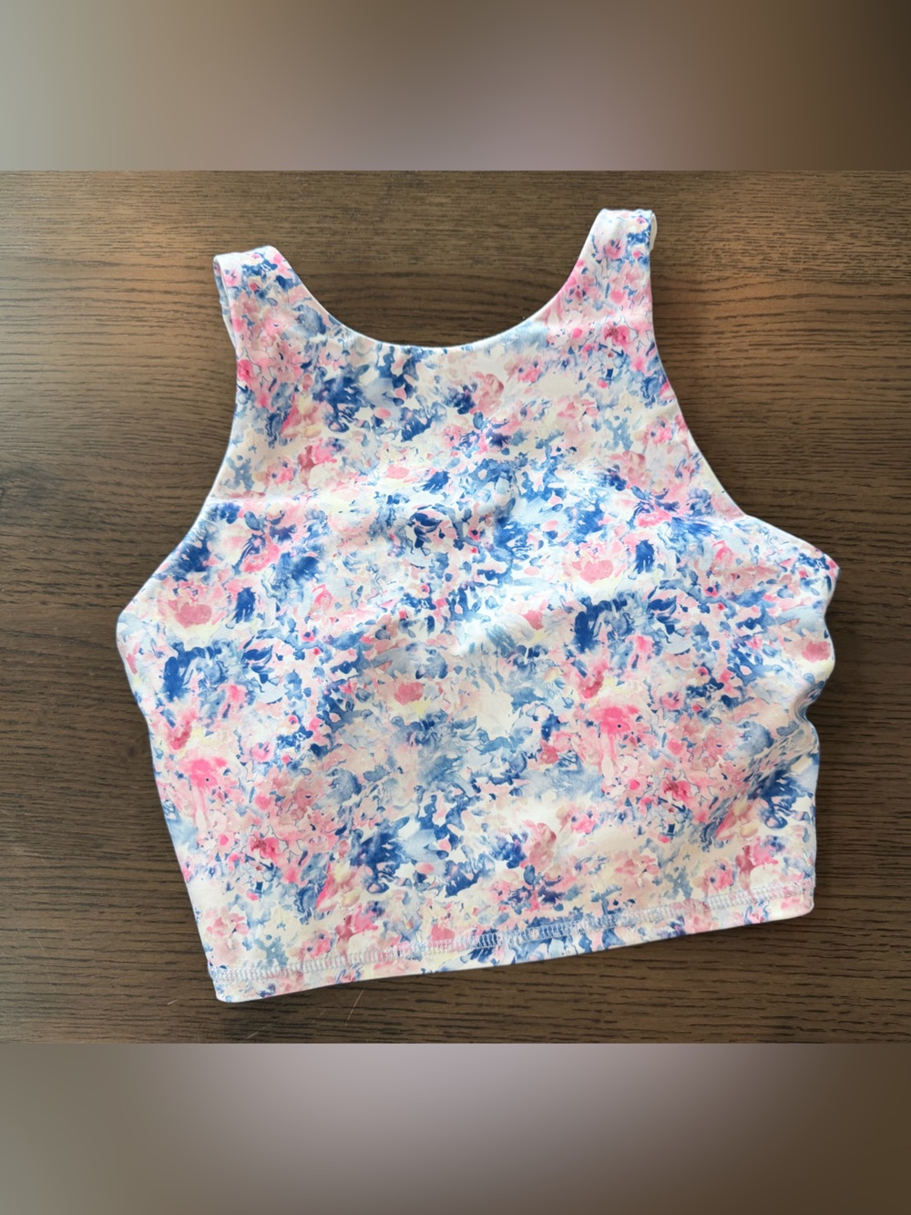 Joe Fresh Women’s Sports Tank Crop - Floral - Small - built in bra